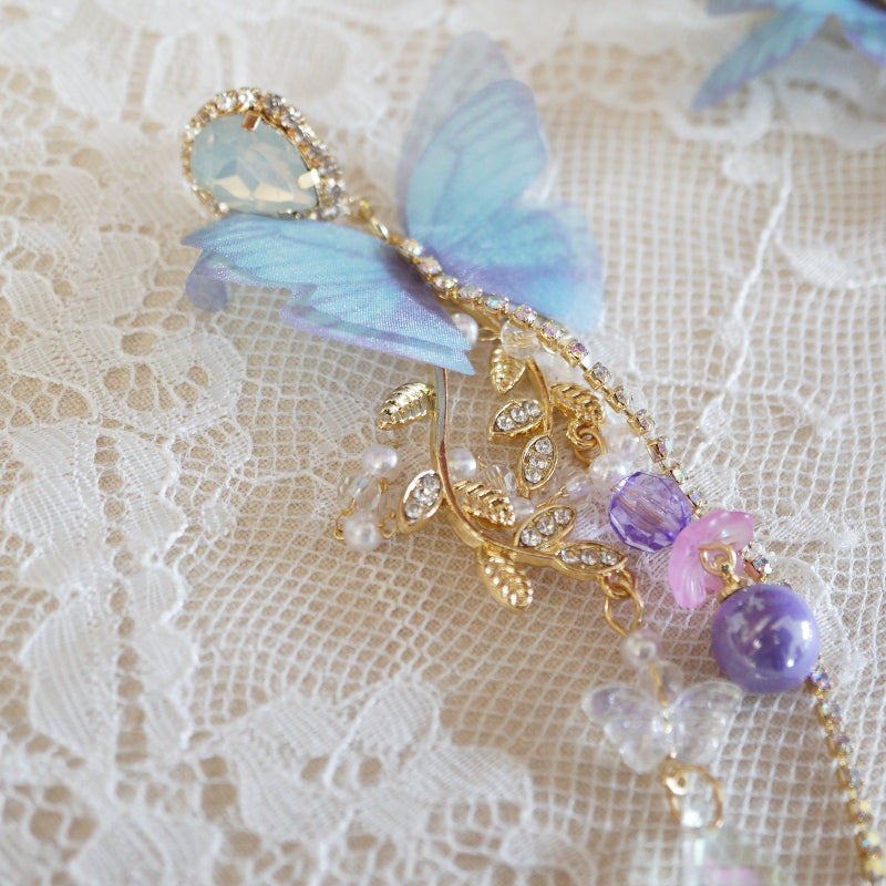 Ethereal Butterfly Charm Drop Earrings