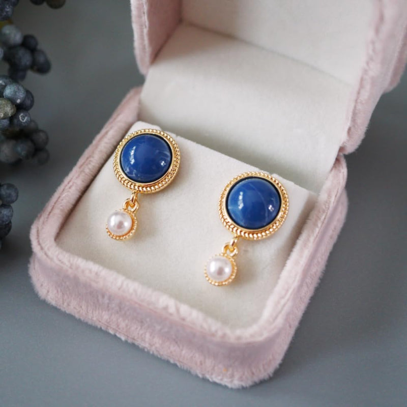 French Blue Danube Earrings