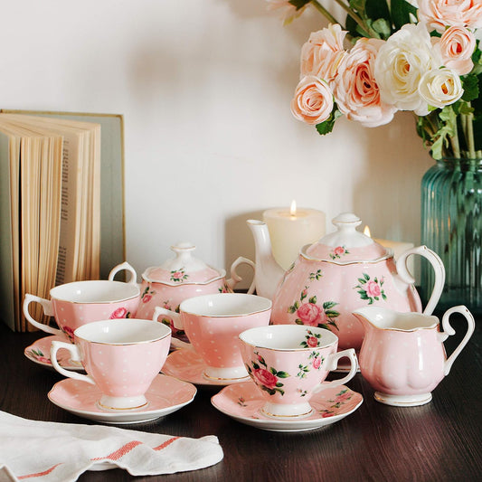 Floral Rose Tea Set
