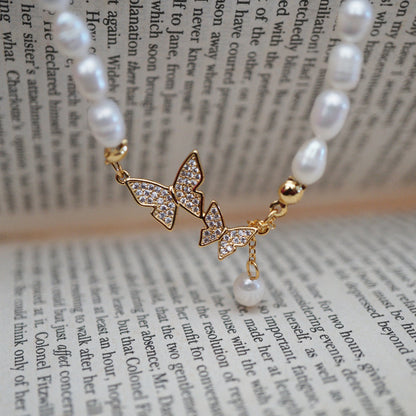 Butterfly Freshwater Pearl Necklace