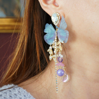 Ethereal Butterfly Charm Drop Earrings