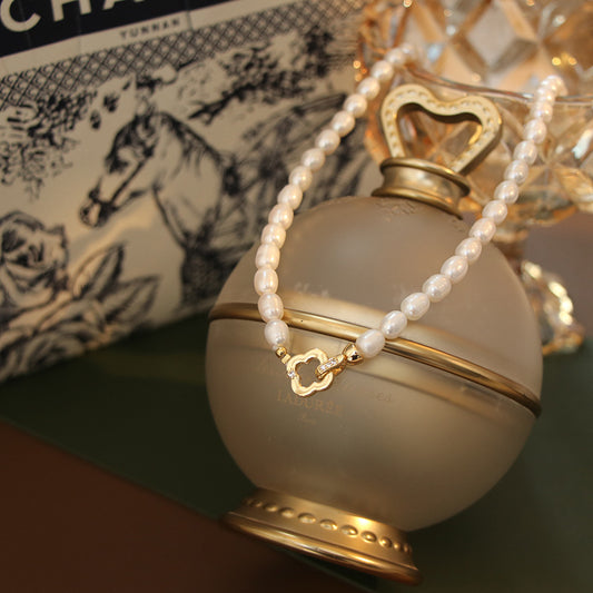 Golden Clover Freshwater Pearl Necklace