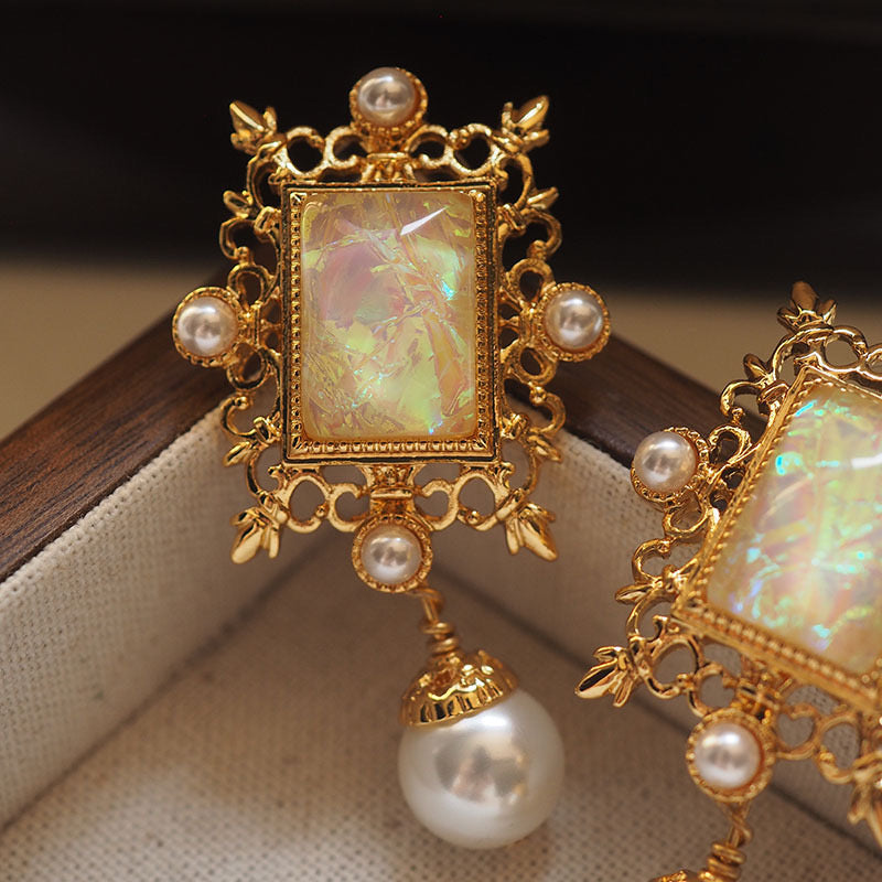 Renaissance Opal & Pearl Earrings