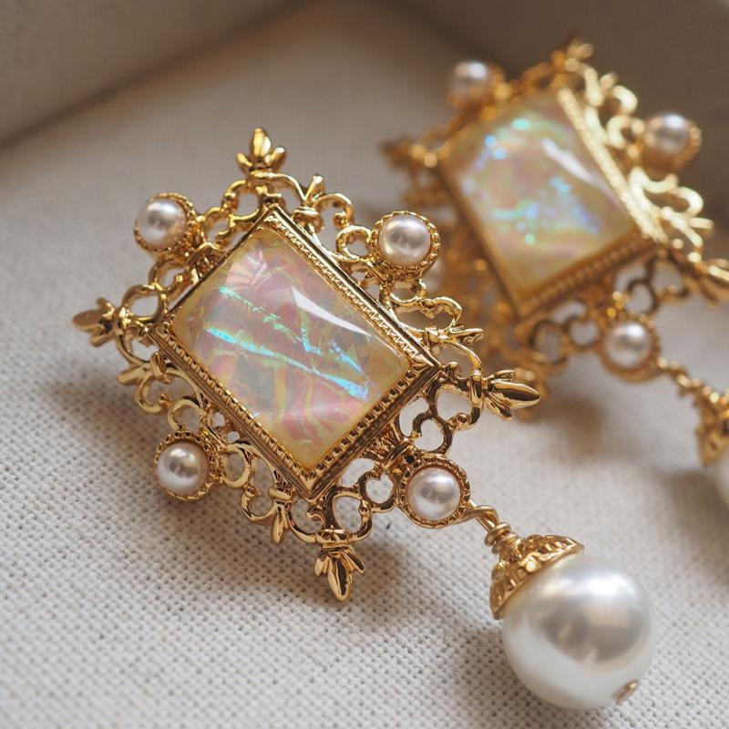 Renaissance Opal & Pearl Earrings