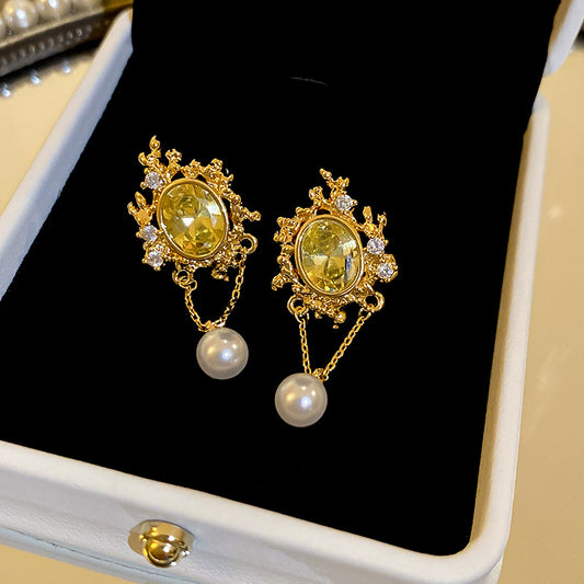 Royal Yellow Zircon Earrings