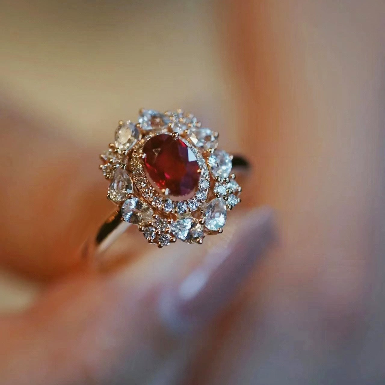 Ruby Sparkling Ring