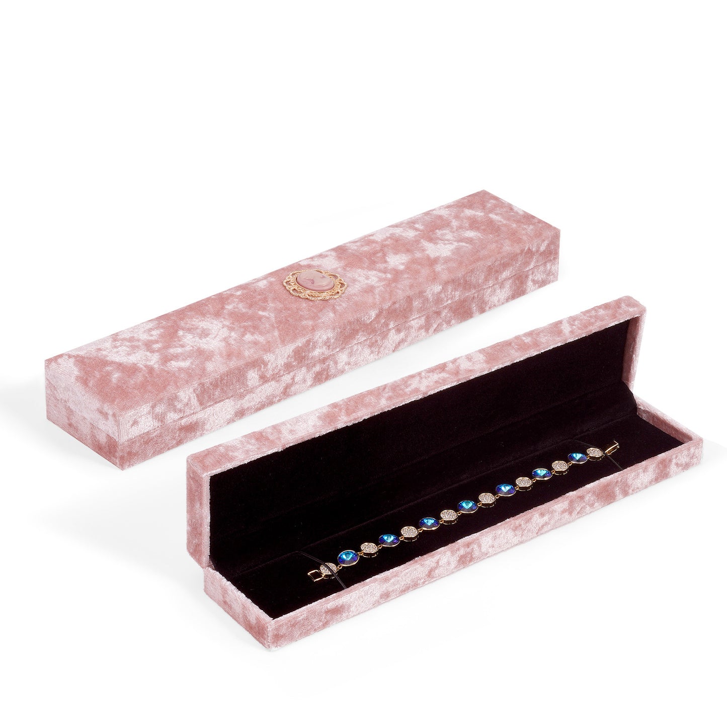 Pink Velvet Victorian Jewelry Box