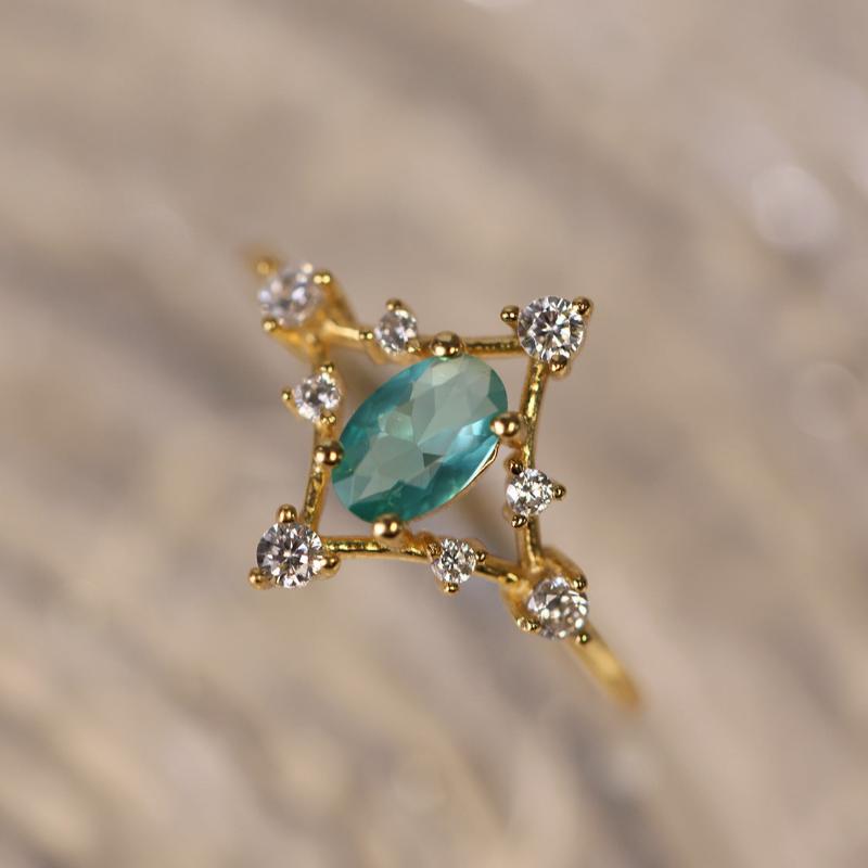 Celestial Star Blue topaz Ring