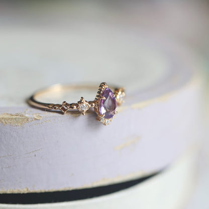 Fantasy Purple Crystal Ring