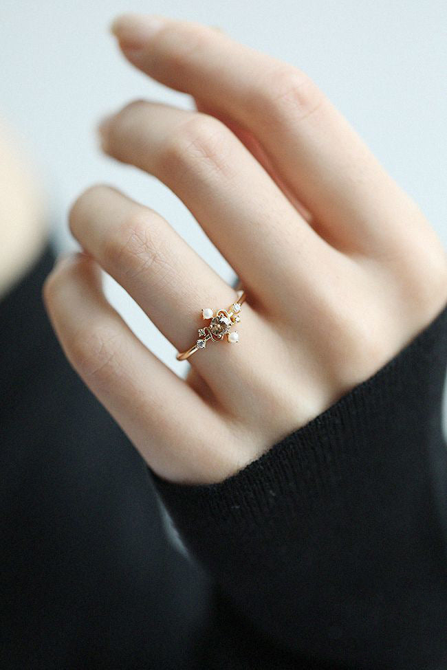 Champagne Zircon Ring