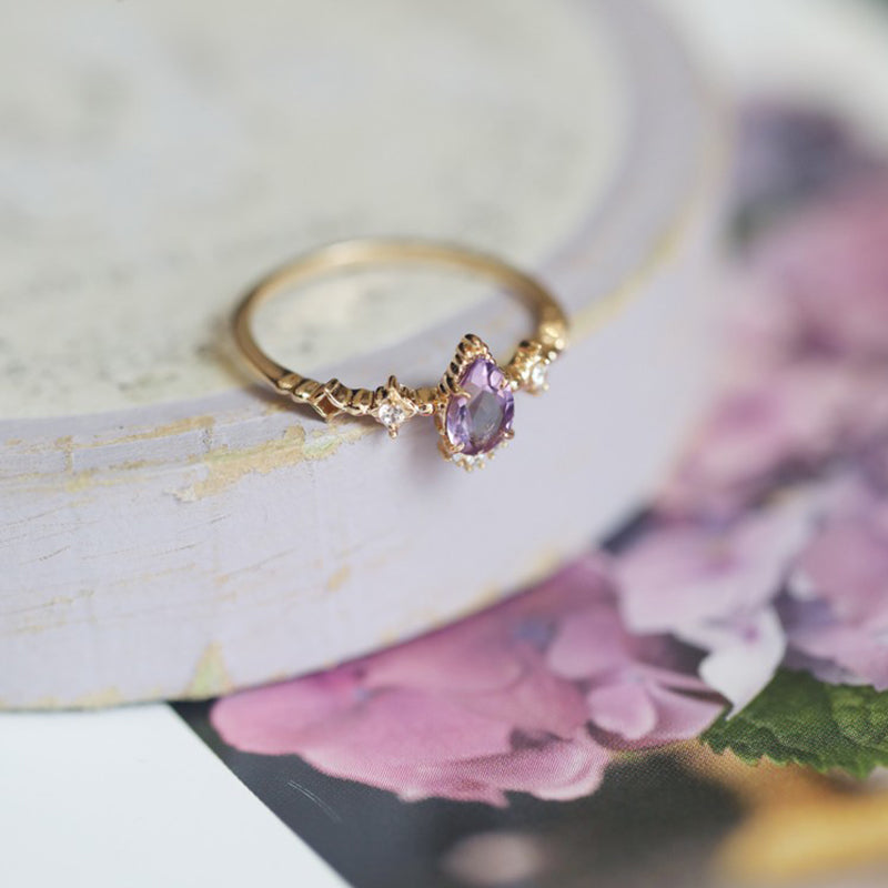 Fantasy Purple Crystal Ring