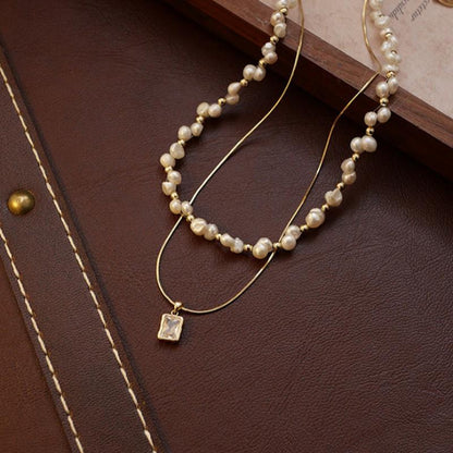 Layered Baroque Pearl Necklace