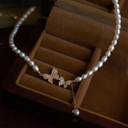 Butterfly Freshwater Pearl Necklace