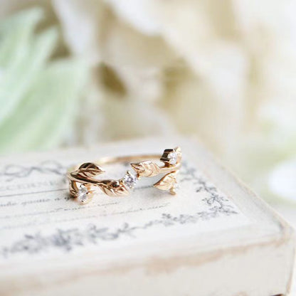 Golden Leaf Ring