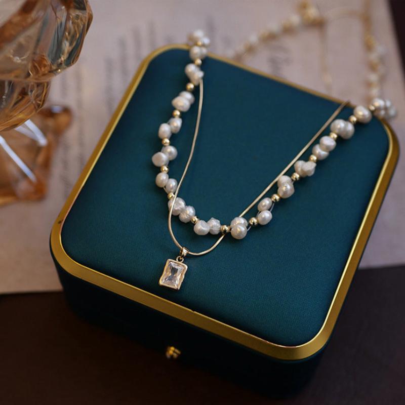 Layered Baroque Pearl Necklace