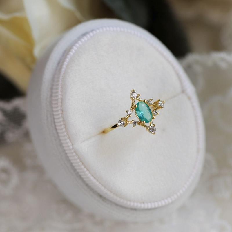 Celestial Star Blue topaz Ring