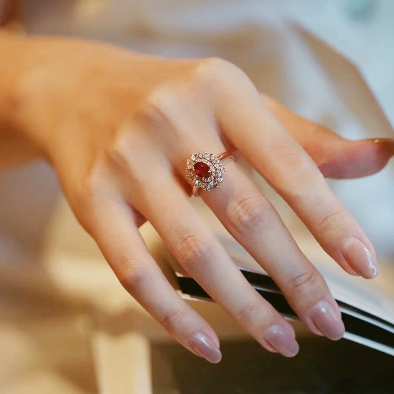 Ruby Sparkling Ring