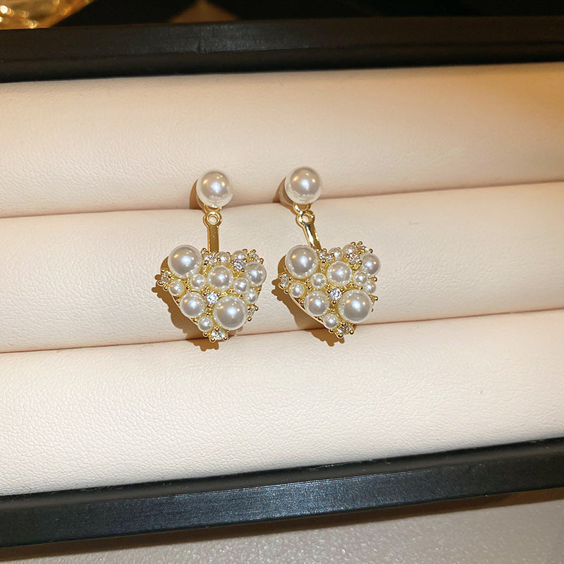 Heart Pearl Earrings