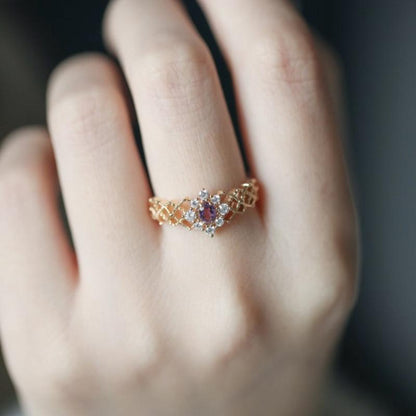 Royal Amethyst Lace Ring