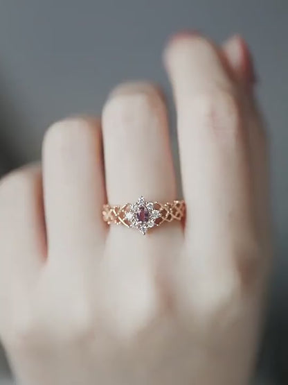 Royal Amethyst Lace Ring