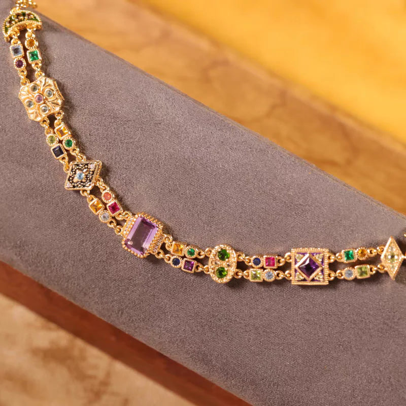 European Vintage Gemstones Bracelet